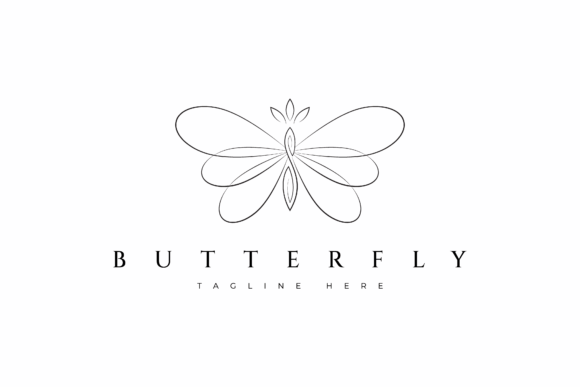 Download Butterfly Linear Luxury Fashion Logo - Fashion logo Collection