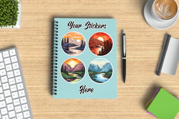 Download Spiral Notebook Sticker Design Showcase - Sign Collection
