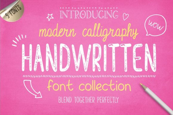 Download Handwritten Font Collection - Premium Bundle