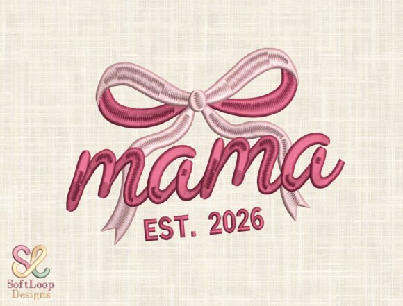 Download Mama Bow Embroidery Design - Sign Collection