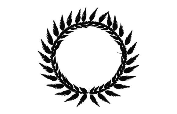 Download Circular Laurel Foliate Silhouettes Free - Free Collection