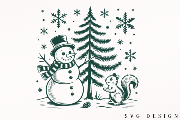 Download Checkered Christmas Snowman SVG Design - Sign Collection