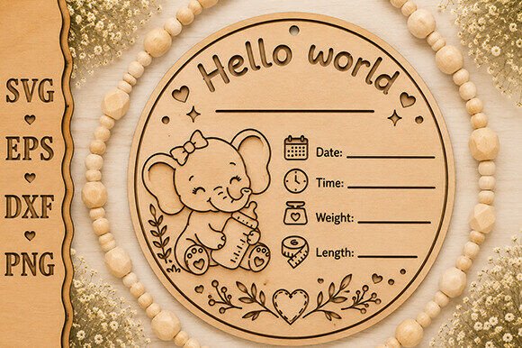 Download Baby Milestone Sign Laser Cut File - Sign Collection