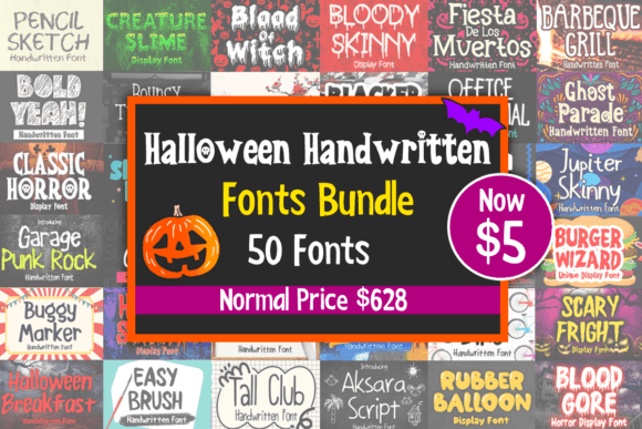 Download Halloween Handwritten Fonts Bundle - Written font Collection