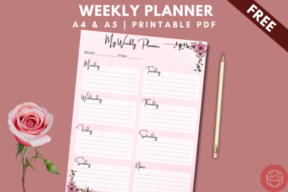 Download Free Weekly Planner Printable. - Free Collection