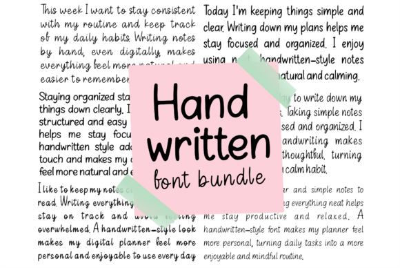 Download Handwritten Font Bundle - Written font Collection