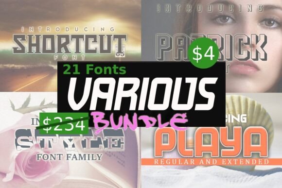 Download Various Font Bundle - Premium Resources