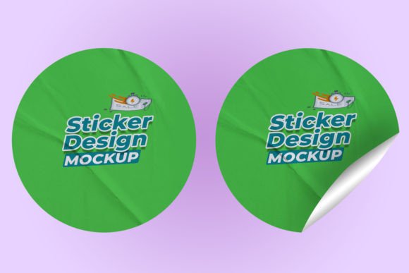 Download Realistic Round Sticker Mockup Design - Sign Collection