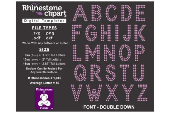 Download Rhinestone Design - DOUBLE DOWN 2" - Sign Collection